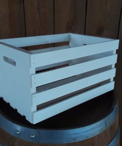 White wood crate