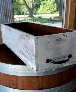 white wash wood box