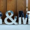 Mr. & Mrs. mirrored letters