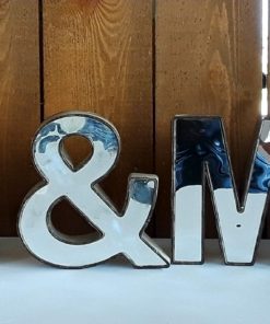 Mr. & Mrs. mirrored letters