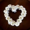 White heart-shaped wreath