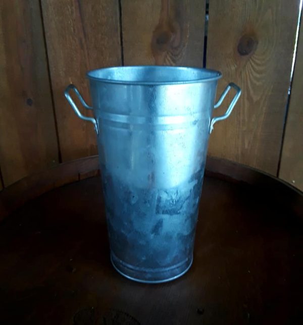 Tin floral bucket