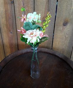 Faux peach floral bouquet